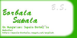 borbala supala business card